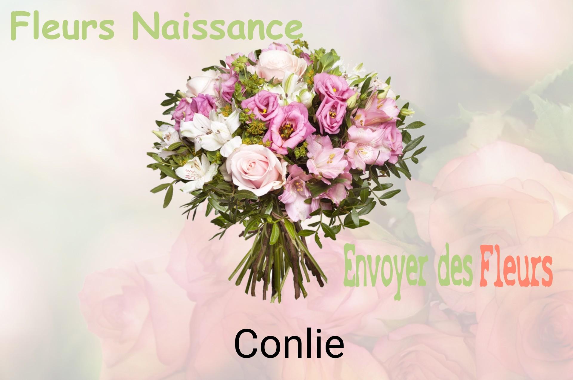 Bouquet de fleurs de naissance livré à Conlie